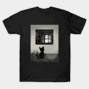 By the window at night T-Shirt